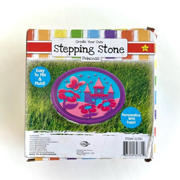 NEW Create Your Own Stepping Stone Kit Princess Garden Crafts Kids Art Project - Picture 11 of 12
